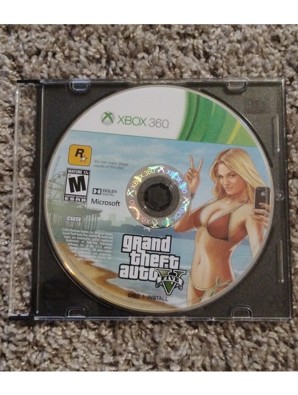 Grand Theft Auto V (GTA 5) - Xbox 360 - Disc 1: Install Only
